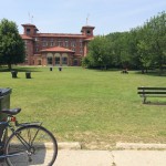 Looking back at the South Shore Cultural Center from the lake side